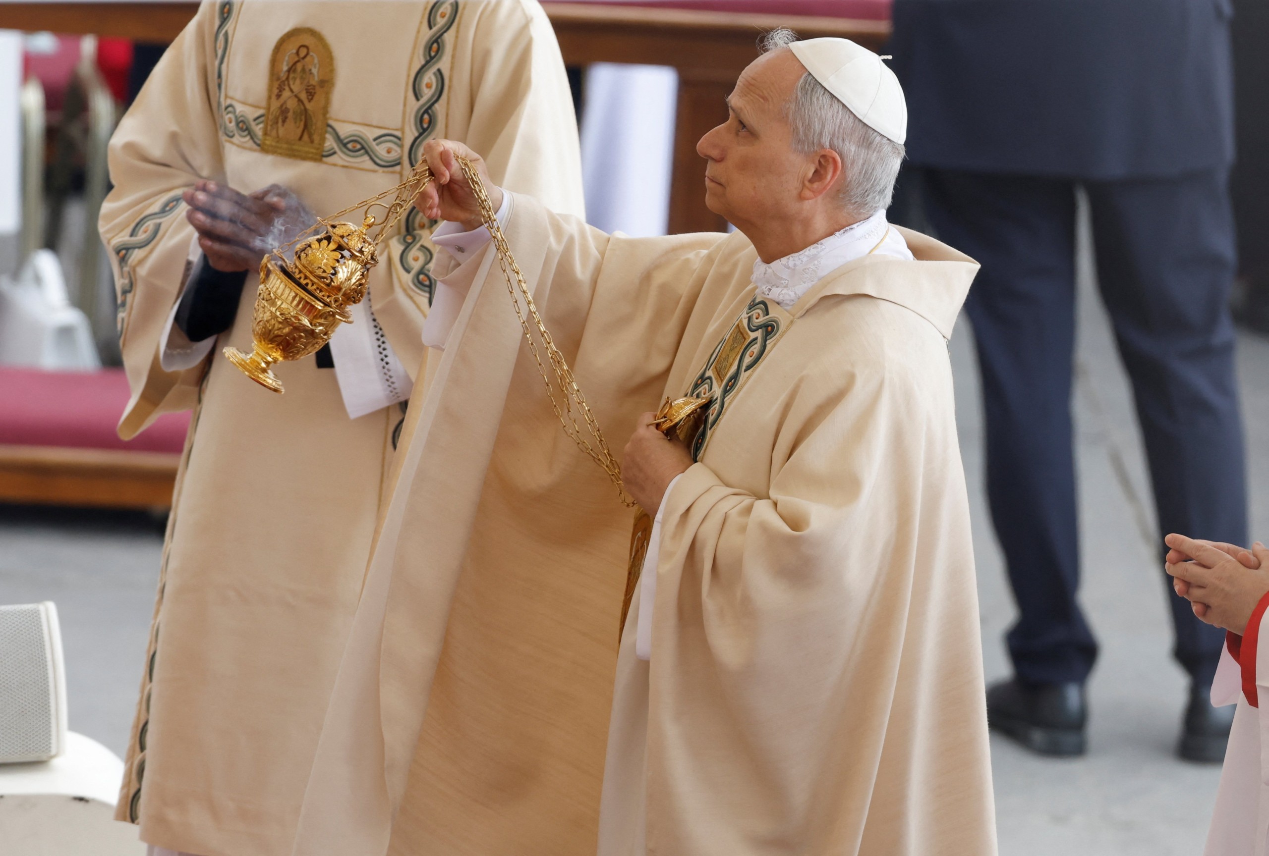 POPE LEO XIV INAUGURATION VATICAN Pope Leo XIV celebrates his inauguration Mass at the Vatican May 18, 2025. He is the first American pope in history. (OSV News photo/Remo Casilli, Reuters)